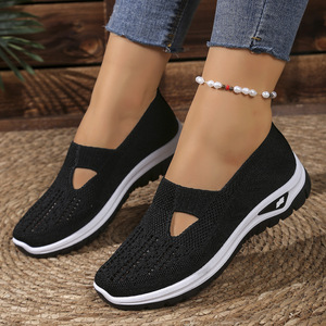 Zapatillas informales de verano para mujer, zapatillas deportivas antideslizantes transpirables con estilo para caminar, zapatos planos para correr para mujer - Product Image 5