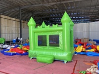 Château gonflable Kaluen vert, petit château gonflable pour enfants, château gonflable d'intérieur pour enfants