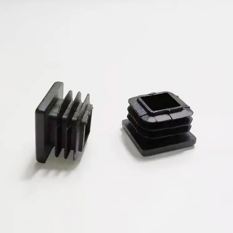 Longsan plastic factory supply 20x20mm Square Black Fittings Plastic Pipe Plug