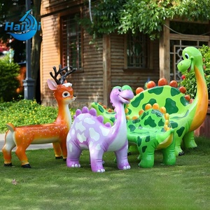 Chaises en fibre de verre ou en résine en forme d'animaux de dessin animé grandeur nature personnalisées / Statues d'animaux girafe, éléphant, chameau pour enfants - Product Image 2