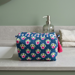 Bolsa de Cosméticos Veer Handicrafts, Diseño con Borlas, Algodón Ecológico, Impermeable, Asa Suave, Tamaño Mediano, Cierre de Cremallera - Product Image 6