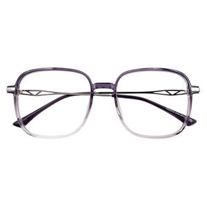 Montures de lunettes rectangulaires de style coréen pour femmes, monture large, protection anti-lumière bleue, verres AC, pont nasal moyen - Product Image 3