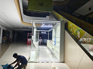 Custom Perfume Kiosk Design for Shopping Mall | LED <b>Display</b> Showcase & Metal Frame Retail Shopfitting Turnkey Solution - Product Image 4