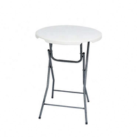 Mesa de Cóctel Redonda Plegable Portátil de Plástico de 32 Pulgadas al por Mayor, Muebles Modernos para Eventos al Aire Libre para Bodas, Bares y Fiestas