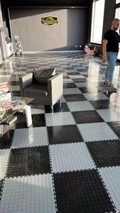 Thick PVC Locking Floor Tiles Waterproof Stylish Design for Living Rooms Bedrooms <b>Workshops</b> Basements Vinyl Flooring - Product Image 6
