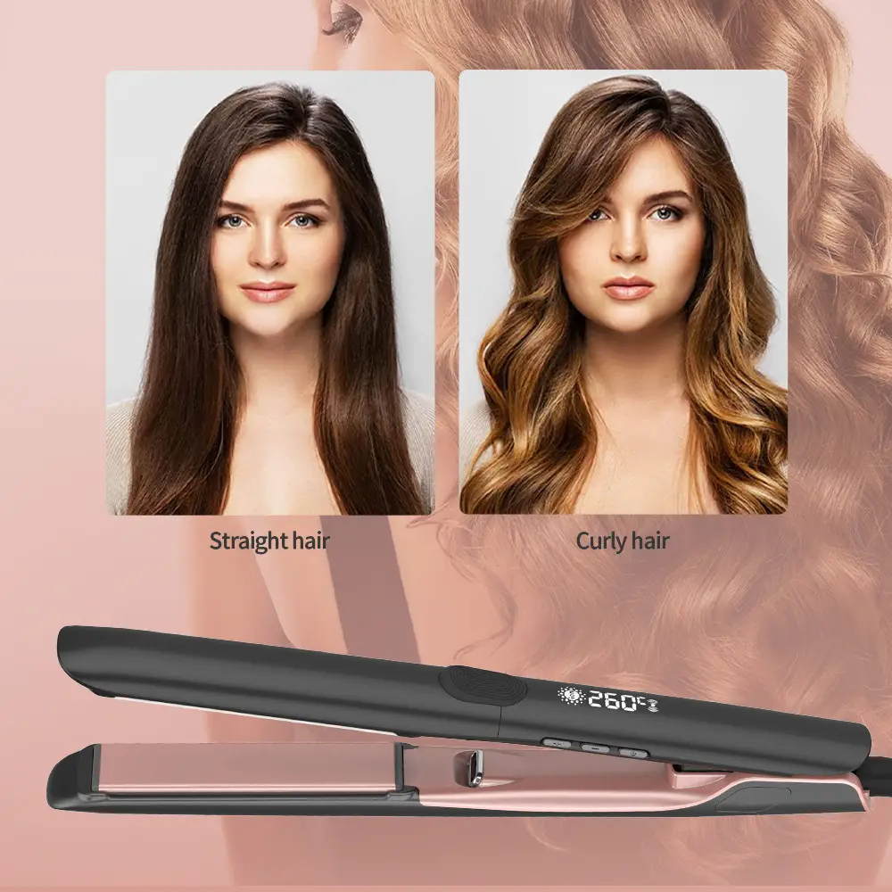 Mesky पेशेवर बाल Straightener 480 डिग्री थोक टाइटेनियम फ्लैट लोहे कस्टम लोगो बाल Straightener