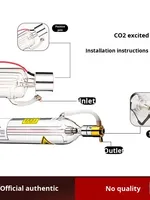 Tabung Laser Shanghai Shenlei 60W 80W 100W 130W 150W Daya Tinggi CO2 10.6um Aksesoris Mesin Pemotong dan Pengukir 4.5kg