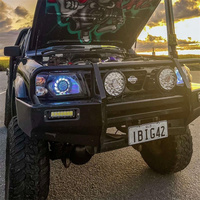 Pour Nissan PATROL Y61 SERIES1-3(1997-2004) PHARES LED PERSONNALISÉS Cuboid Angel Eye Turbine RGB Indicateur Séquentiel + DRL