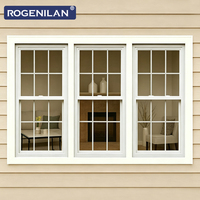 Ventanas Corredizas Dobles de Aluminio con Triple Vidrio, Resistentes a Huracanes, Marca ROGENILAN, Ahorro de Energía, con Rejilla