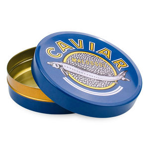 10g 20g 30g 50g <span class=keywords><strong>100g</strong></span> 125g 150g OEM de qualité alimentaire or personnalisé métal or boîtes de <span class=keywords><strong>caviar</strong></span> d'esturgeon imprimées boîtes de <span class=keywords><strong>caviar</strong></span> vides - Product Image 2