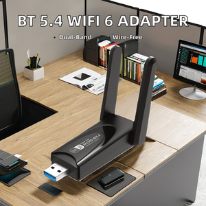 BT 5.4 USB Wifi 6 dual-band Adapter 5G/900M & 2.4G/5g 2-in-1 5G/1300m <span class=keywords><strong>PCI</strong></span> giao diện miễn phí ổ đĩa mở rộng máy tính thẻ không dây - Product Image 2