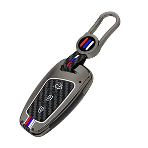 For Hyundai Grandeur HG Sedan Genesis G80 Santa Fe 3DM Grand SantaFe 2018 IX45 EQUUS Azera Remote Key Case Cover Holder Fob