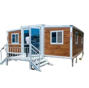 Modern <span class=keywords><strong>Smile</strong></span> Brand Triple-Bedroom One-Living Room Salle de bain Double-Wing Remorque Maison Pliante Mobile Sandwich Panel Container 1 - Product Image 1