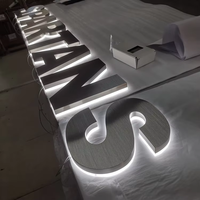 Enseigne commerciale personnalisée, enseigne LED rétroéclairée 3D pour la publicité en vitrine, signalétique, logo d'identité de marque, plaque