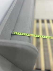 现代大号可调节真皮床架带翼背床头板和床尾板PU软垫平台床-XDS品牌中国产地 - Product Image 4