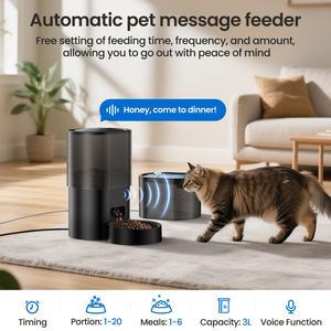 2026 New Unique Design Wifi App Smart Pet Feeder Food Dispenser Remote Control Both Sides Feeding 2 Pets <b>Cats</b> with Wet Food Bowl - Product Image 4