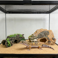 Plateforme de basking ronde classique en plastique écologique pour reptiles, décor de habitat pour tortues, cachette, boîte de retraite pour salon