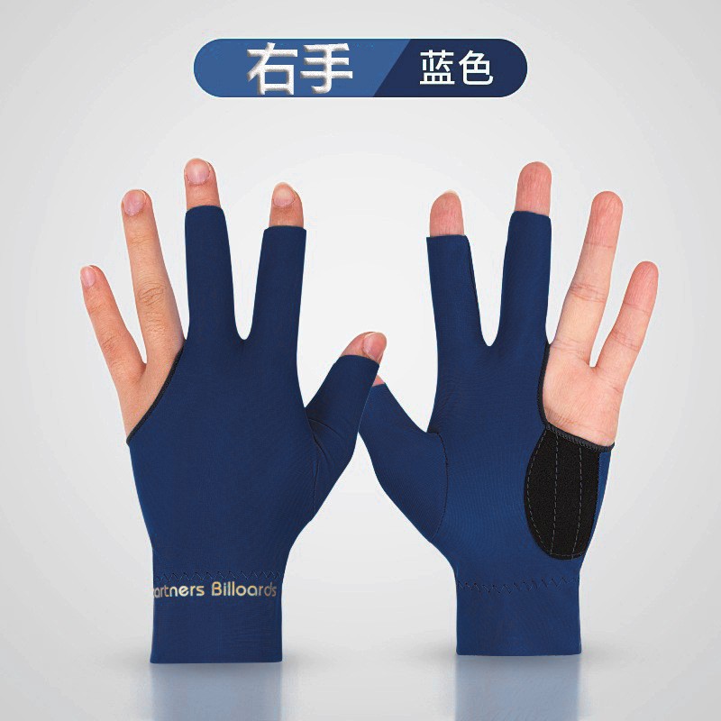 Main droite bleu foncé