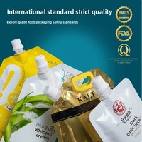 Pochette à bec verseur extrudée personnalisée avec feuille d'aluminium pour jus et vodka, emballage autoportant durable de qualité alimentaire