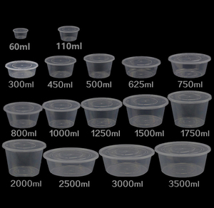 Emballage à emporter Oem odm, 50 pièces, emballage en plastique jetable micro-ondable, contenant alimentaire rond étanche avec couvercle - Product Image 2