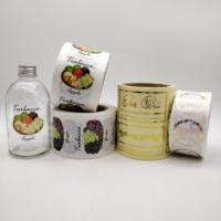 Rouleau d'autocollants BOPP personnalisés avec logo, autocollants transparents blancs écologiques, impression couleur, étiquettes pour verres à bière