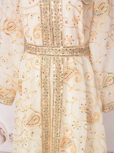 Moyen-Orient musulman arabe Abaya broderie femmes Dubai broderie perlée robe de soirée Abaya Dubai Nouveau Design - Product Image 2