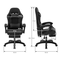 Chaise de Gaming Personnalisée à Dossier Haut, Meilleur Rapport Qualité-Prix, avec Accoudoirs Articulés, en Cuir PU et Base en Acier, Idéale pour les Gamers en Appartement