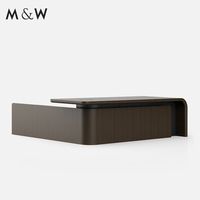 M & W Prix d'usine Mobilier commercial simple moderne Bureau de direction en bois Placage Table de bureau de direction