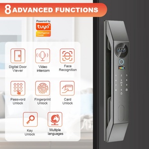 Glomarket Tuya Serrure numérique Cerradura Inteligente Wifi App Empreinte digitale Carte Reconnaissance faciale 3D Serrure de porte intelligente automatique - Product Image 2