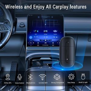 Syong 2 trong 1 không dây Carplay Android Auto Adapter cho iPhone, mini kích thước USB-A Type-C cắm thiết kế, âm thanh xe hơi & Video Plug & Play - Product Image 2