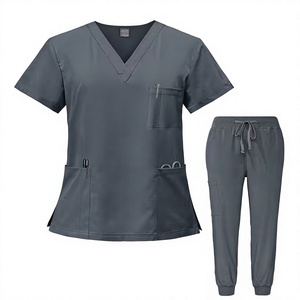 Tenues d'infirmière : Ensemble de blouses à col en V et pantalons jogger, vêtements de travail chirurgicaux, tenue d'infirmière, vêtements de travail pour dentistes, vêtements de travail pour médecins d'hôpital - Product Image 6