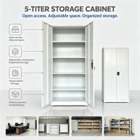 Armoire de classement métallique stable et personnalisable, armoires de classement en fer, couleur de cadre personnalisable, pour organiser les ustensiles de cuisine et les papiers.