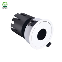 Spot LED encastré ultra-fin en aluminium, à trou rond, COB, orientable, étanche IP65, sans cadre, faisceau lumineux focalisé