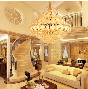 Vente en Gros de Grands Lustres LED Modernes Personnalisés de Luxe en or Fleur de Lotus Lustre en Cristal K9 - Product Image 2