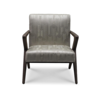 Fauteuil lounge en bois de style moderne du milieu du siècle, rembourré, pour hall d'hôtel et zone de loisirs commerciale