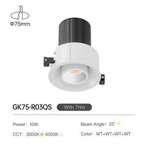 Xrzlux Intrekbare Verstelbare Spotlights 10W Verzonken Led Wall Washer Spot Light Ingebed Cob Downlight Rekbare Schijnwerper