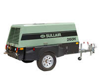 Compresor de Aire Portátil Diésel Sullair de 260 CFM y 7 Bares para Minería con Martillo Neumático para Construcción de Carreteras