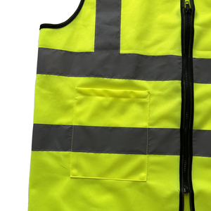 Gilet de sécurité haute visibilité personnalisé CITICITY avec logo réfléchissant pour travaux industriels et de construction, en polyester avec poches - Product Image 6