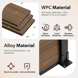 Pannelli per Recinzioni Moderni in Composito Legno-Plastica, Ecologici e Impermeabili, Co-estrusione 3D per Giardino e Uso Esterno Privato, Vendita all'Ingrosso - Product Image 5
