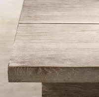 Ensembles de meubles de jardin pour terrasse extérieure, table basse carrée en teck Menorca, meubles d'extérieur modernes et luxueux