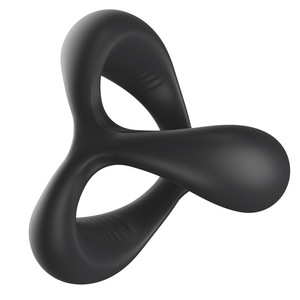 Anillo de pene de goma de silicona para hombre, Triple negro, retraso en la eyaculación, Juguetes sexuales, glande, jaula para pene, anillo para pene, entrenador, anillo para pene para hombres - Product Image 1