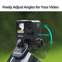 Clip de pare-brise de moto pour DJI Osmo 360 II/Pocket 4P 4 3/Nano/Action 6 5 Pro, pince de fixation pour Insta360 X6/X5/X4/X3/AcePro