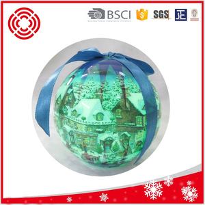 Boule De <span class=keywords><strong>Noël</strong></span> enveloppée de papier imprimé de haute qualité avec lumière LED Bolas De Navidad - Product Image 2
