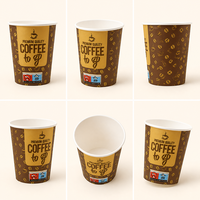 Gobelets à café jetables en papier avec logo personnalisé et couvercles en plastique pour boissons chaudes, vente en gros pour cafés
