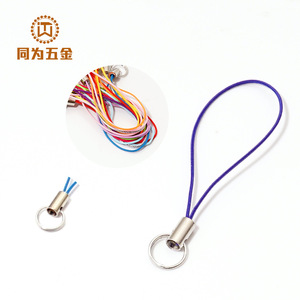 Cordón para Teléfono de Poliéster de 60 mm con Doble Bucle de Aluminio Plateado para Accesorios de Teléfono Móvil - Product Image 2