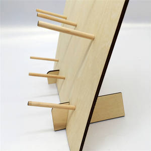 Support mural pour beignets en bois découpé au laser Présentoir pour beignets Support de rangement pour articles - Product Image 4