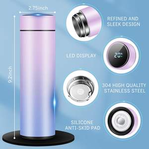 Bouteille d'eau de sport intelligente en acier inoxydable de 17oz <span class=keywords><strong>500ml</strong></span> avec affichage de la température par LED Tasse à café isolée sous vide pour la salle de sport - Product Image 2