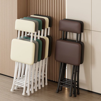 Chaise pliante en métal moderne, écologique, imperméable, durable et portable avec coussin de dossier pour la maison, le dortoir ou le balcon