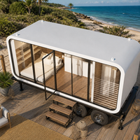 Unité de maison modulaire préfabriquée Apple Cabin Cafe extensible, structure de villa en conteneur préfabriqué