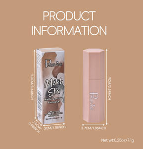 Fond de teint crème mat organique imperméable, bâtonnets bronzants, maquillage végétalien, bâtonnets de contour - Product Image 6